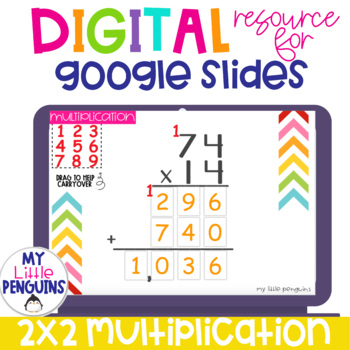 Preview of Google Slides: 2 x 2 Digit Multiplication | Distance Learning | (2x2 digit)