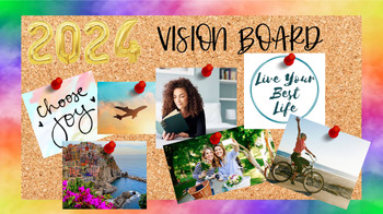 Google Slides 2024 Digital Virtual Vision Board by Keegan for Kids
