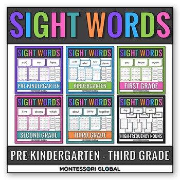 Preview of Sight Words Google Slides, Posters and Flash Cards