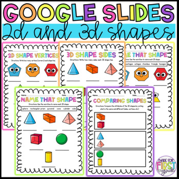 Preview of Google Slides: 2D and 3D Shape Activities: Distance Learning