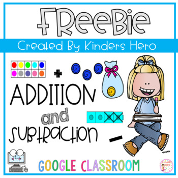 Preview of Freebie Addition and Subtraction for Google Slides Distance Learning
