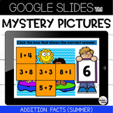 Google Slides™ Addition Facts Mystery Picture for Summer