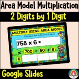 Google Slides Area Model Multiplication 2 Digits by 1 Digit Digital Math