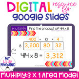 Google Slides: Area Model Multiplication 3 Digits by 1 Dig