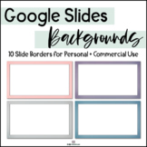 Google Slides Backgrounds - 10 Gradient Border Frames / CO