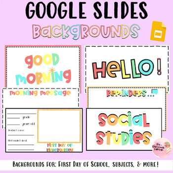 Preview of Google Slides Backgrounds and Templates Colorful