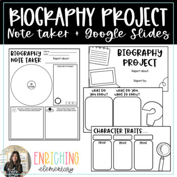 Preview of Google Slides Biography Project