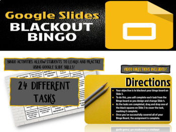 Preview of Google Slides Blackout Bingo