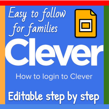 Preview of Google Slides ™︱Clever Login Instructions Step by Step Tutorial Presentation