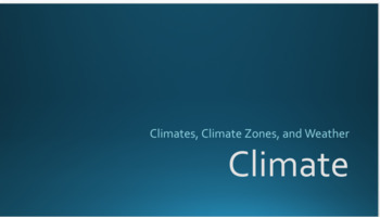 Preview of Google Slides Climate Slideshow (Seasons, Weather, Climate)