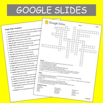 Google Slides Crossword by Cosmo Jack s Technology Resources TpT