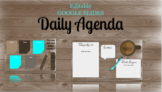 Google Slides - DAILY AGENDA - Teal Coffee Shop