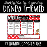 Google Slides Daily and Weekly Agendas-Mickey Mouse Disney Themed