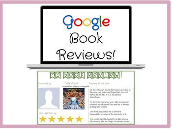 Preview of Distance Learning: Google Slides Book Reviews or Book Recommendations Template