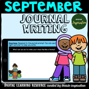Google Slides Digital Monthly Journal Writing Prompts-September | TPT