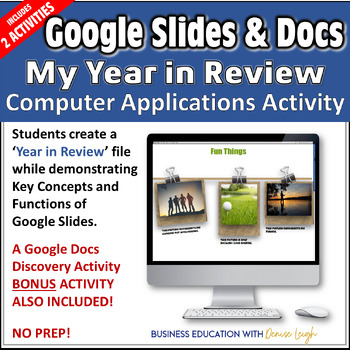 Preview of Google Slides Docs Formatting Lessons End of Year - Computer Applications Class