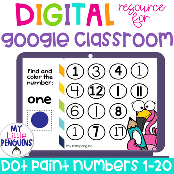 Preview of Google Slides: Dot Paint with Numbers 1-20