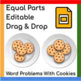 Google Slides ™︱Drag and Drop Math Game Equal Parts with Cookies