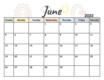 Google Slides™ EDITABLE Monthly Calendar 2022-2023 Boho theme Lifetime ...