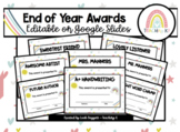 Google Slides End of Year Awards 37 Editable Customizable 