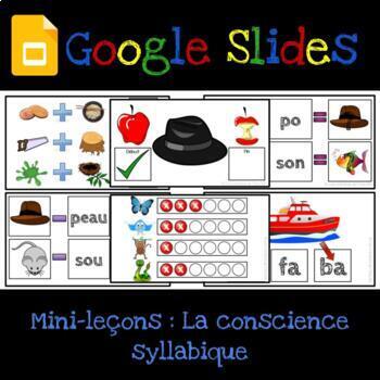Preview of Google Slides : Ensemble de mini-leçons - La conscience syllabique