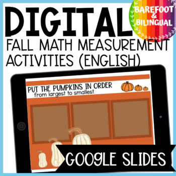 Preview of Google Slides | Fall Math | Measurement | English | Distance Learning