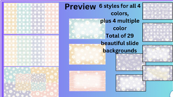 Preview of Google Slides Flower Backgrounds:  29 Different Colorful Choices