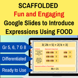 Google Slides + Food to Introduce Combining Like Terms and