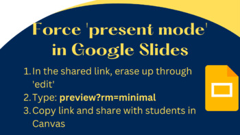 Preview of Google Slides: Force Presentation Mode