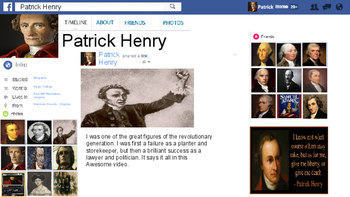 Preview of Google Slides Create a Founding Fathers Facebook Page PBL Distance Learning