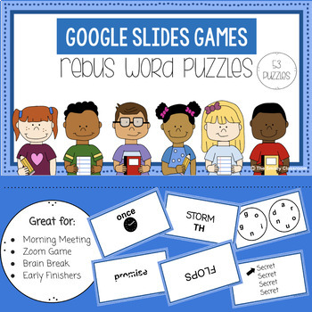 Preview of Google Slides Game: Rebus Word Puzzles