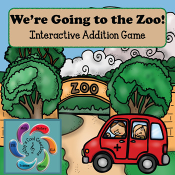 Preview of Interactive Math Game (Addition) Google Slides - We're Going to Zoo!-sums to 100