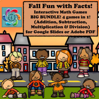 Preview of Google Slides Games- Fall Fun with Facts BIG Bundle Distance learning