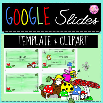 Preview of Google Slides // Gnome Clip Art// Spring // Pre-Made Layouts // NO PREP