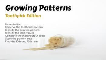 Preview of Google Slides - Growing Patterns - Toothpick Edition