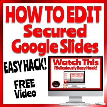 Preview of Google Slides Hack How To Customize Secured Slides FREE