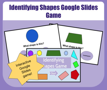 Preview of Google Slides Identifying Shapes Game - Distance Learning