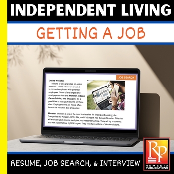 Preview of GETTING A JOB: Independent Living - Practical Life Skills Activities - Google