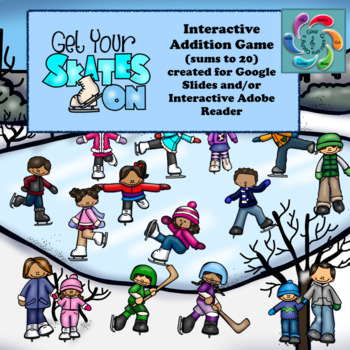 Preview of Interactive Addition Games-Google Slides -Get Your Skates On!