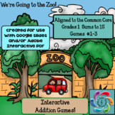 Interactive Math Game (Addition) -We're Going to the Zoo!-