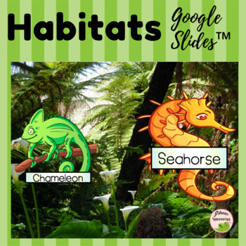 Preview of Google Slides™ Interactive Science Animal Habitat  Preschool Kindergarten 1st Gr