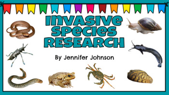 Preview of Google Slides: Invasive Species Research & 5 Paragraph Essay- Step Up to Writing