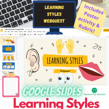 Preview of Google Slides Learning Styles Webquest 