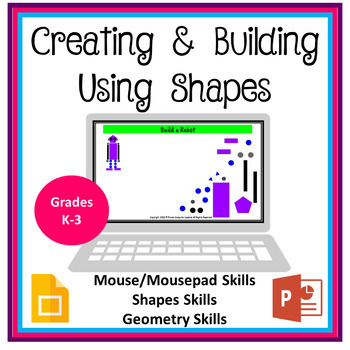 Preview of Creating & Building Shapes Activity Distance Learning