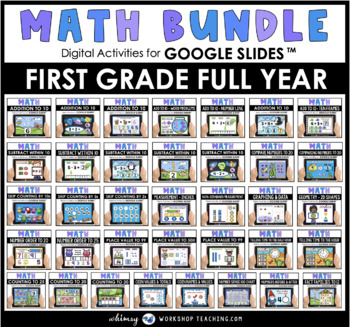 Preview of Google Slides™ Math First Grade Full Year Bundle