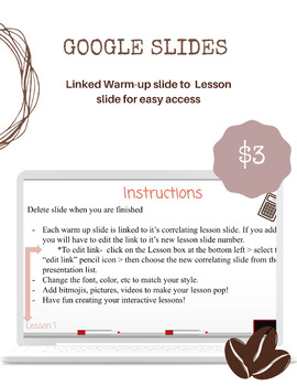 Preview of Google Slides Math Lesson Template