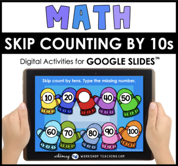Preview of Google Slides Math Skip Count By Ten Digital Activities Distance Learning