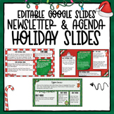 Google Slides Newsletters | Christmas Themed - Editable