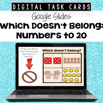 Preview of Google Slides- Numbers to 20: Which Doesn't Belong- Distant Learning