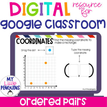 Preview of Google Slides: Ordered Pairs with Rectangles-Name the Coordinate